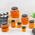 45ML 85ML 100ML 180ML 280ML 380ML 500ML 730ML Hexagon Shape Honey Jam Pickles Glass Jar with Twist off Lid